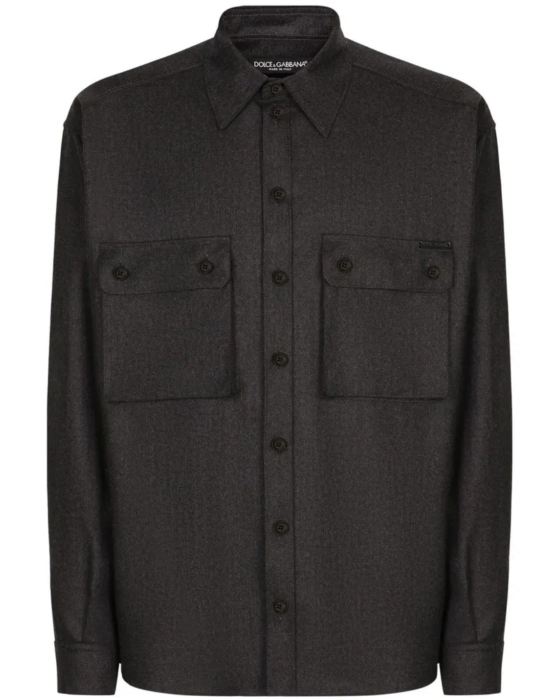 Dolce & Gabbana Hemd aus Wolle - Grau Grau