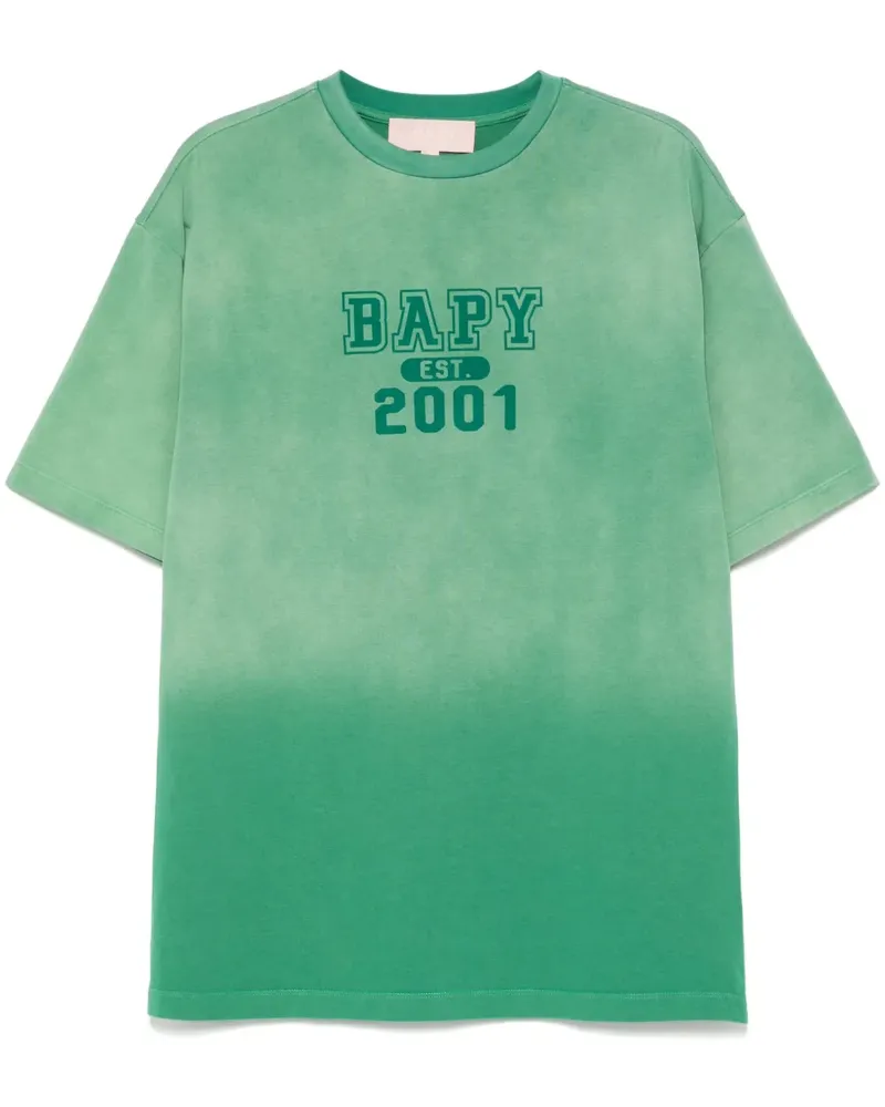 BAPE Ausgeblichenes T-Shirt - Grün Grün