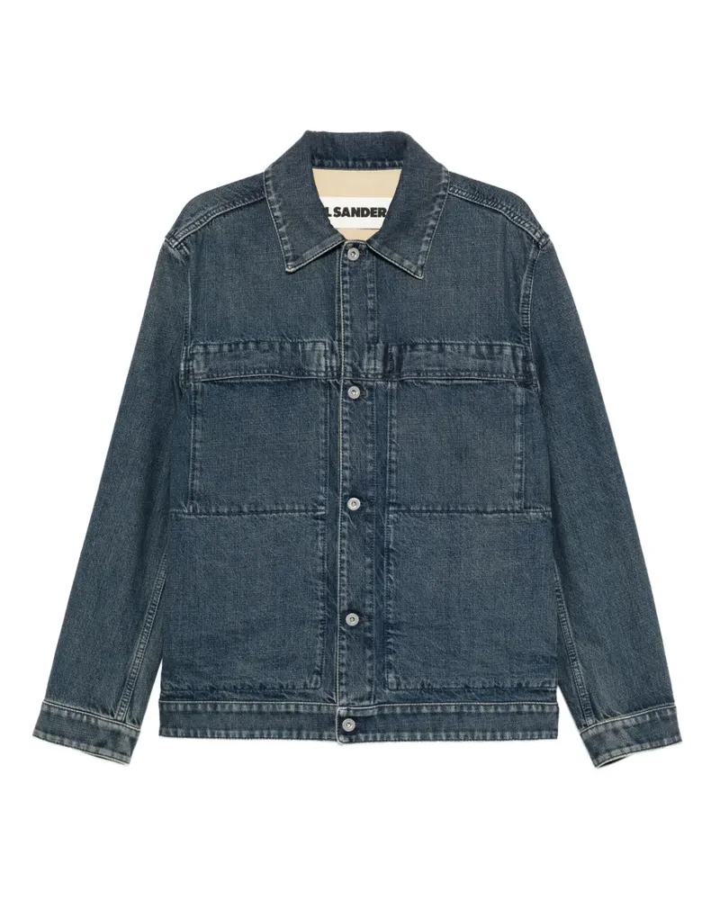 Jil Sander button pocket dnim jacket - Blau Blau