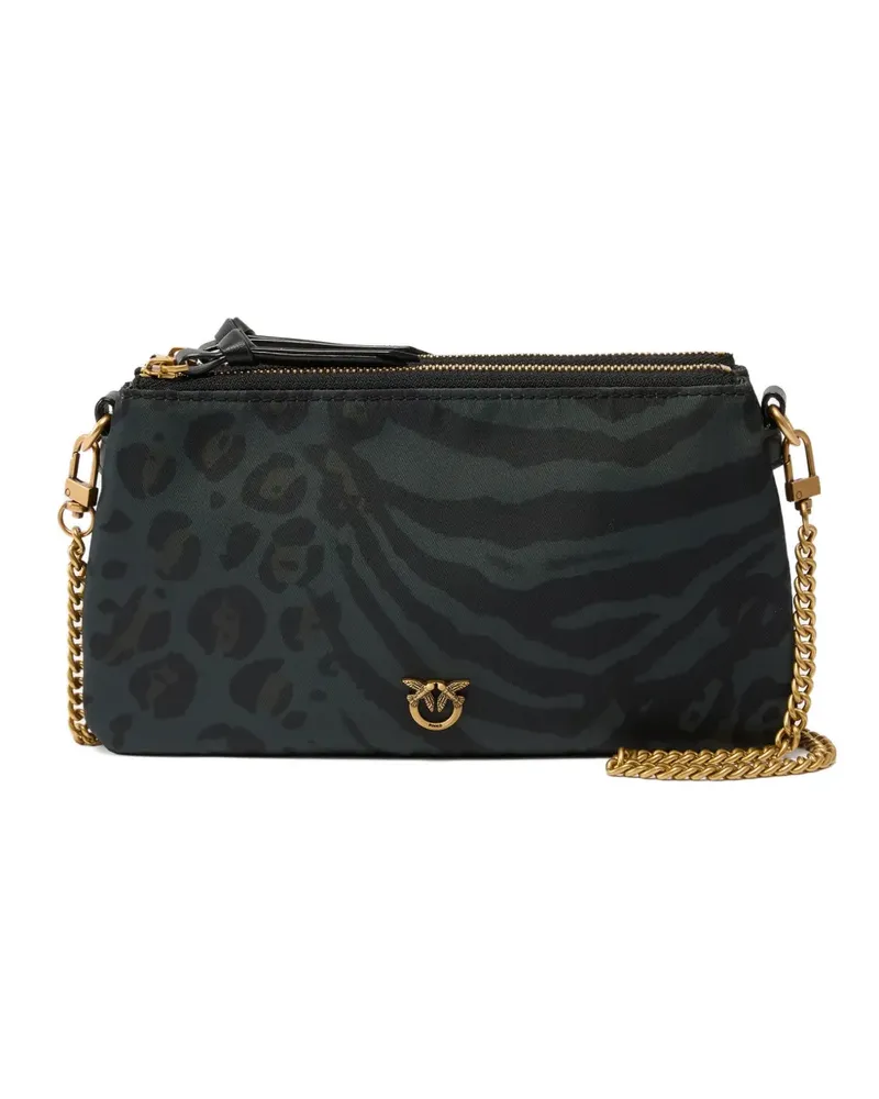Pinko Clutch mit Animal-Print - Schwarz Schwarz
