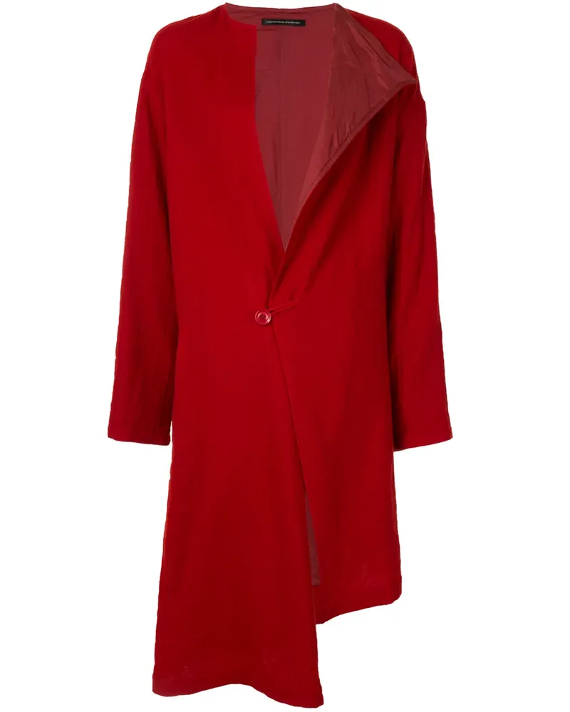 Yohji Yamamoto Asymmetrischer Mantel - Rot Rot
