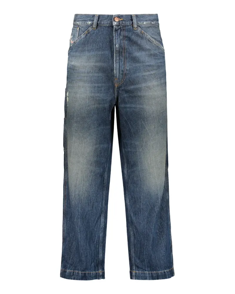 Diesel Straight-Leg-Jeans mit ausgewaschenem Effekt - Blau Blau