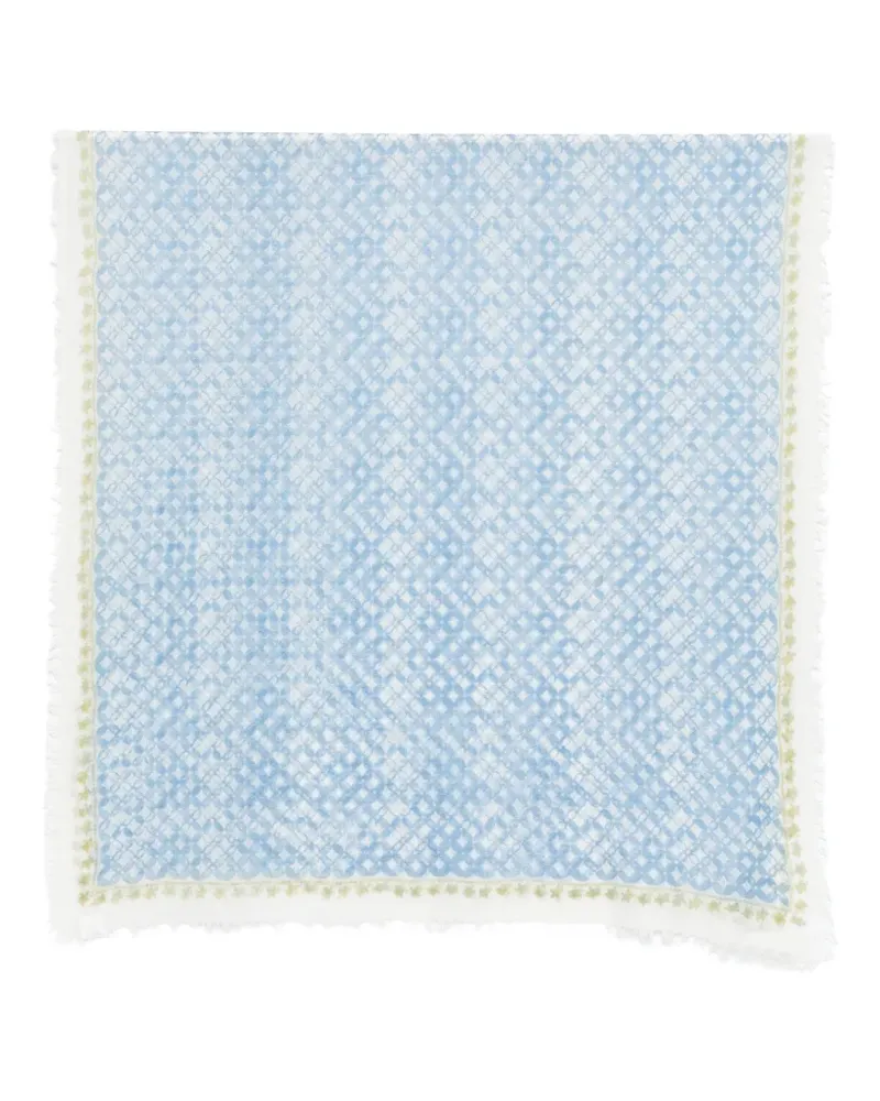 hemisphere patterned scarf - Blau Blau