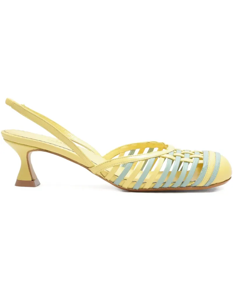 Sarah Chofakian Madeleine Slingback-Pumps 35mm - Gelb Gelb