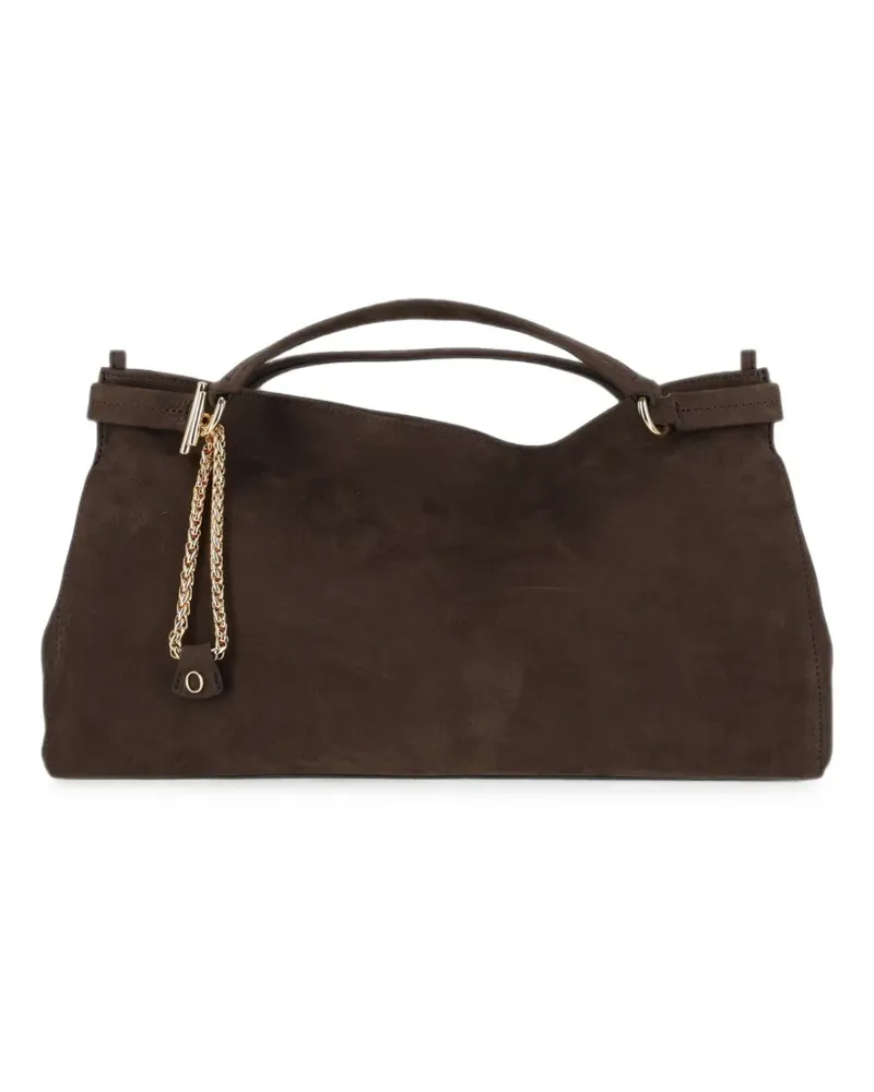 Orciani midi Virgo Nabucco suede tote bag - Braun Braun