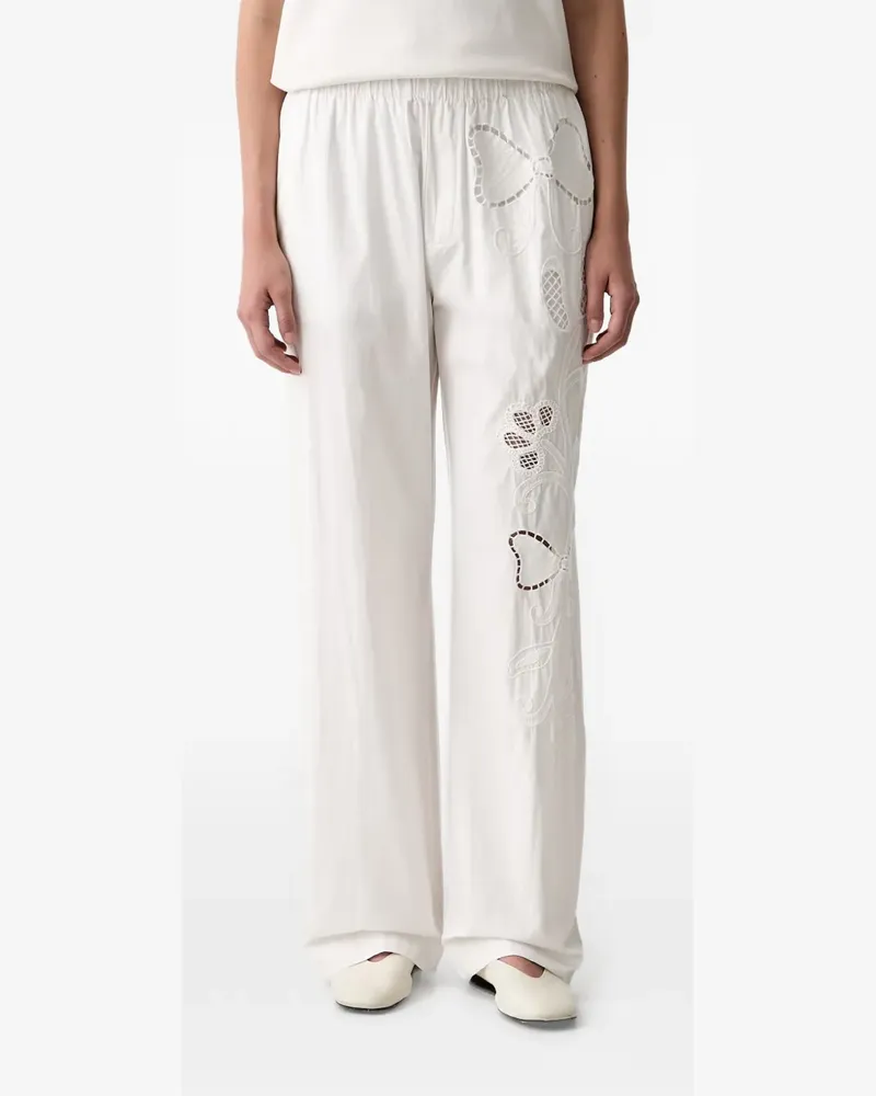 Stine Goya cut-out embroidered trousers - Weiß Weiß