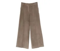 Cordhose mit weitem Bein - Braun