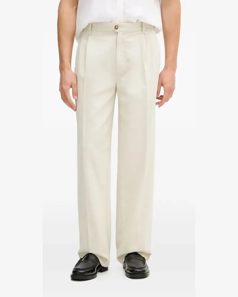 Gant pleated-front relaxed fit trousers - Nude Nude