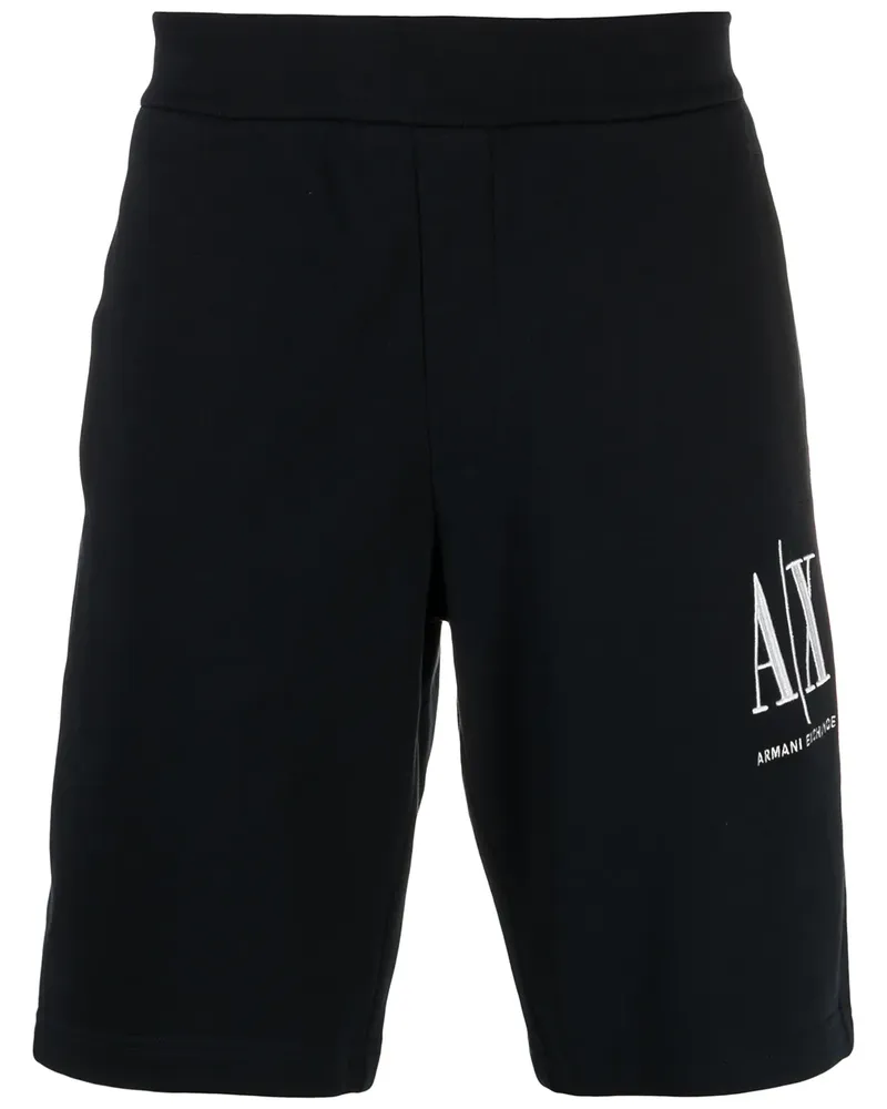 Armani Exchange Joggingshorts mit Logo-Stickerei - Blau Blau