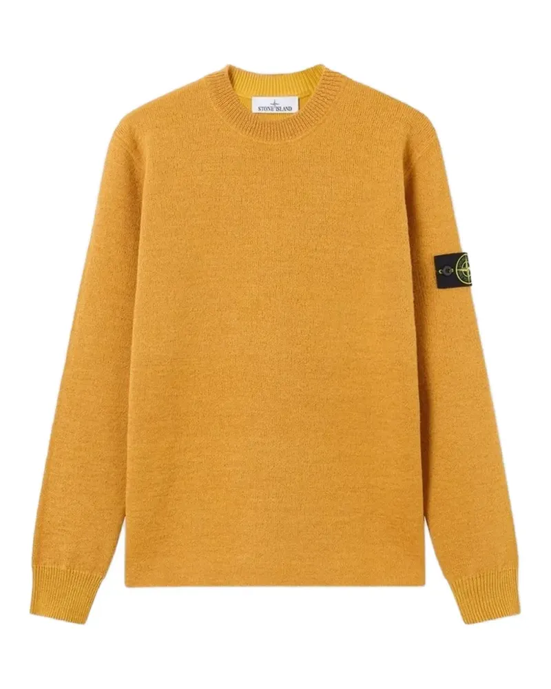 Stone Island logo-patch sweater - Gelb Gelb