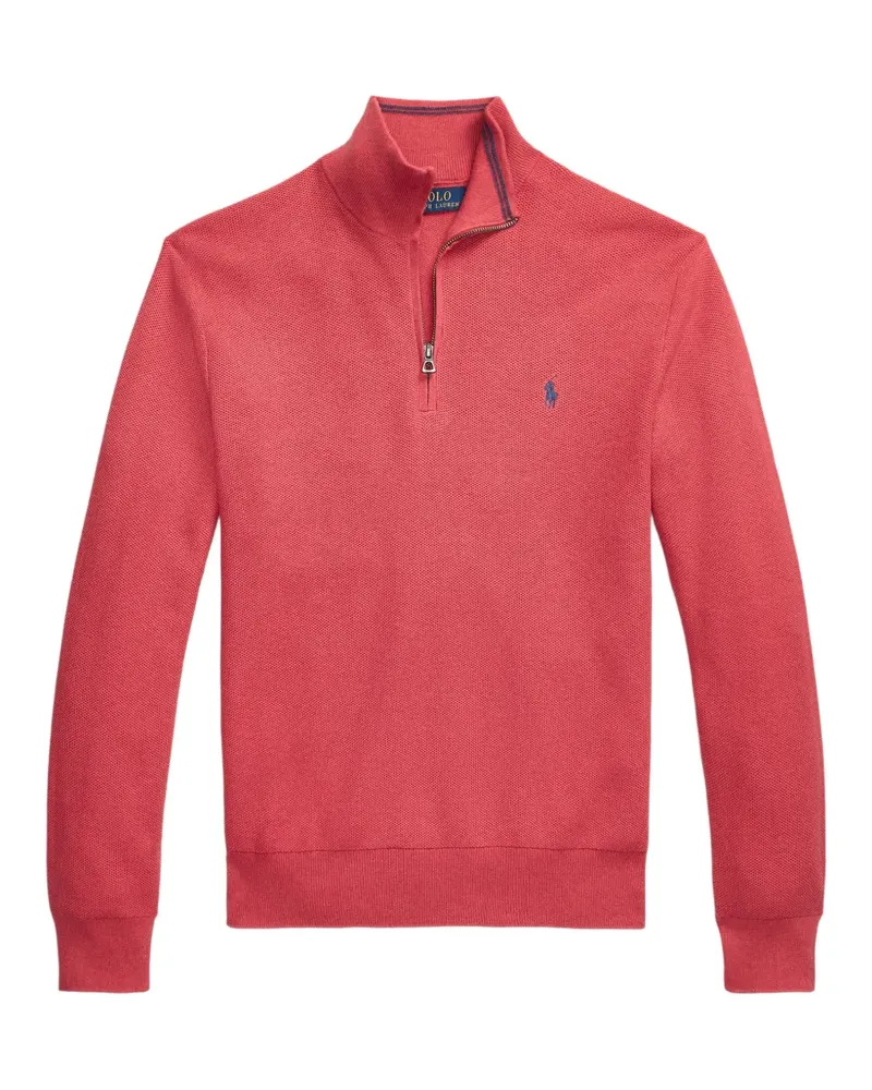 Ralph Lauren quarter-zip mesh sweater - Rot Rot