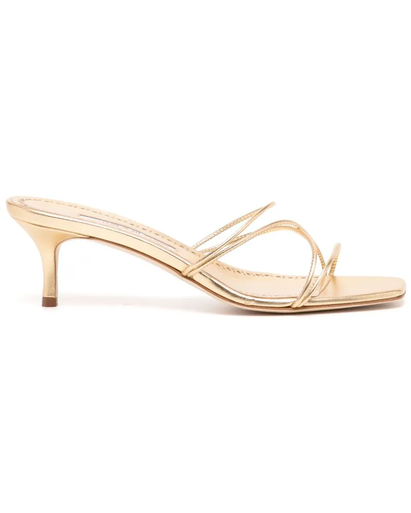 Manolo Blahnik Ninfemu Sandalen 50mm - Gold Gold