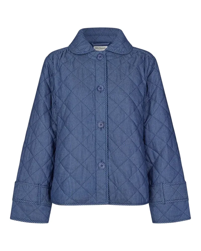 Lollys Laundry Viola pinstripe quilted jacket - Blau Blau
