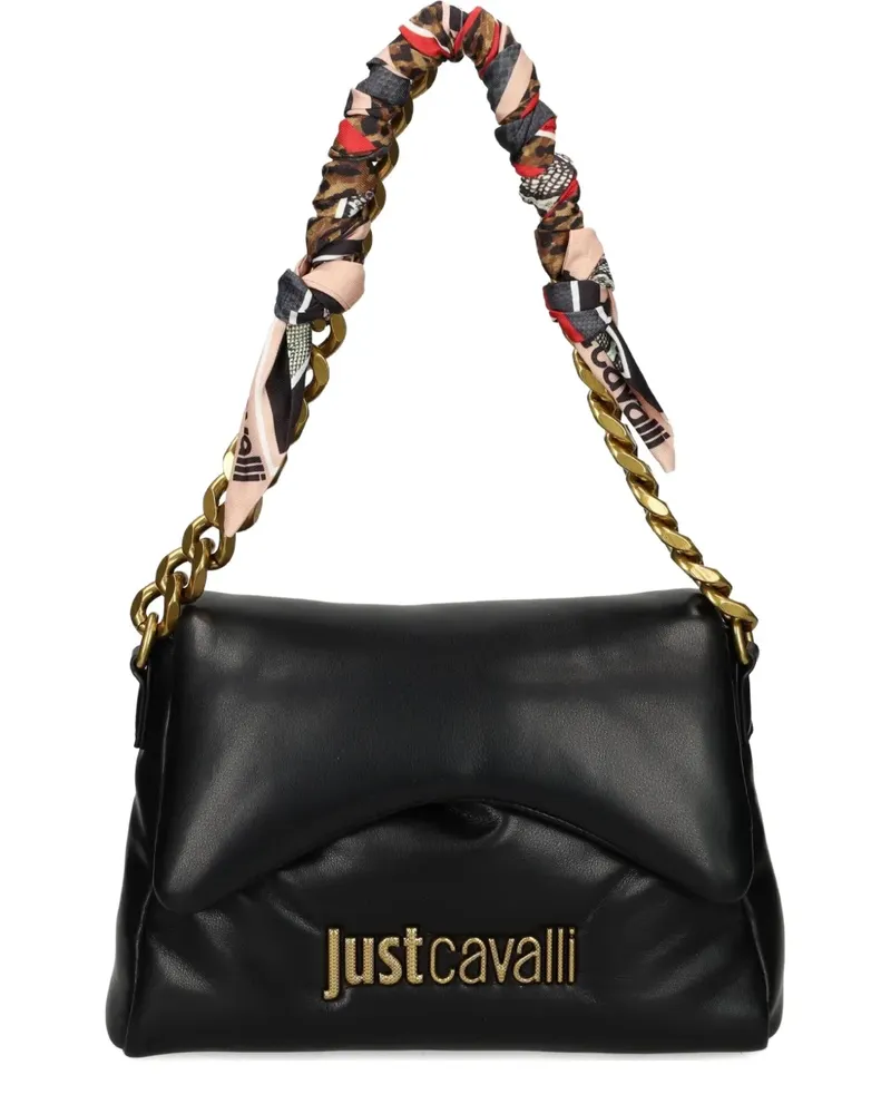 Just Cavalli Schultertasche mit Kettenriemen - Schwarz Schwarz