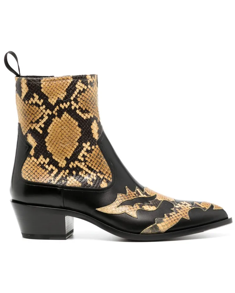 Bally Vegas Stiefel mit Python-Print - Schwarz Schwarz
