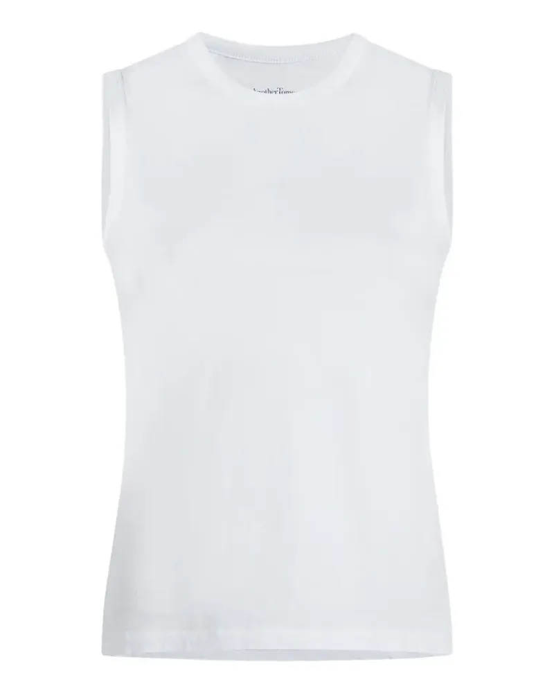 Another Tomorrow sleeveless crew-neck tank top - Weiß Weiß