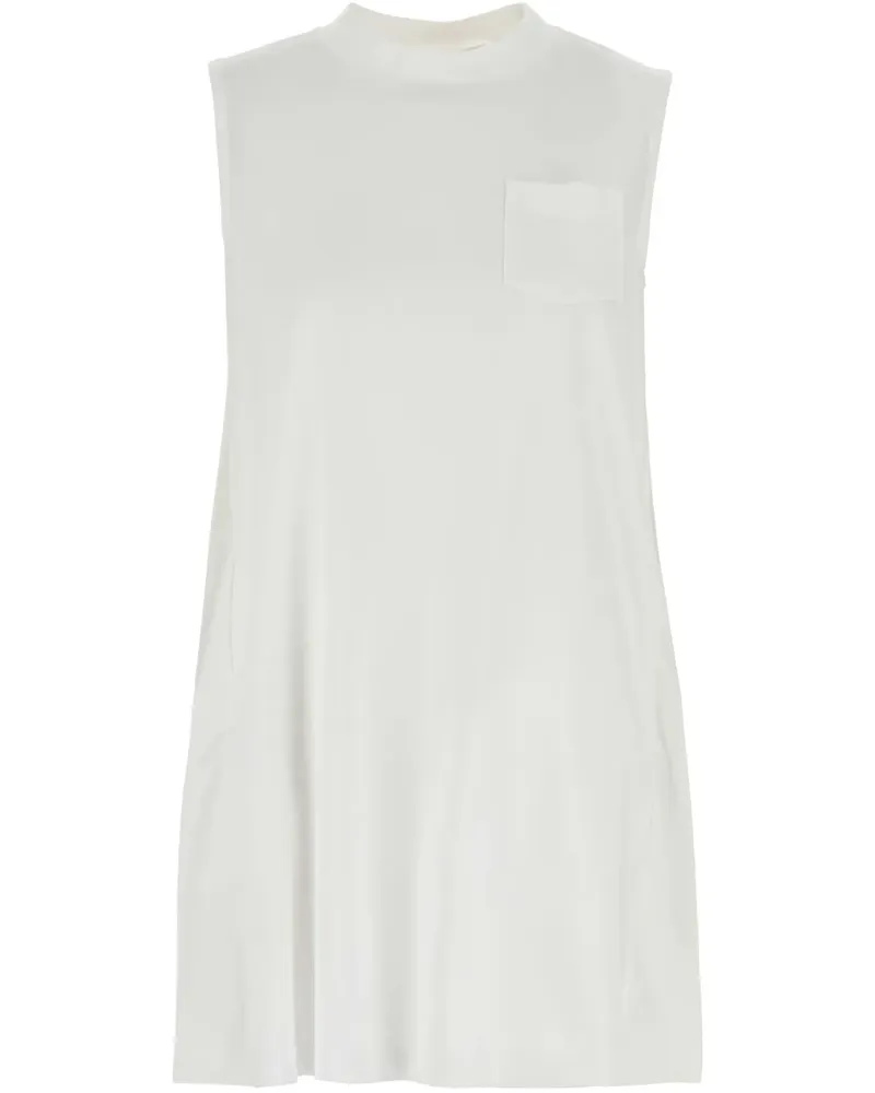 Sacai Plissiertes Minikleid - Weiß Weiß