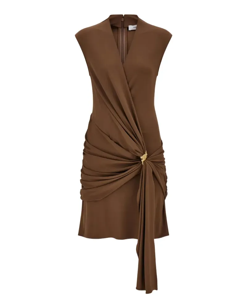 Ferragamo viscose mini dress with gathered waist - Braun Braun