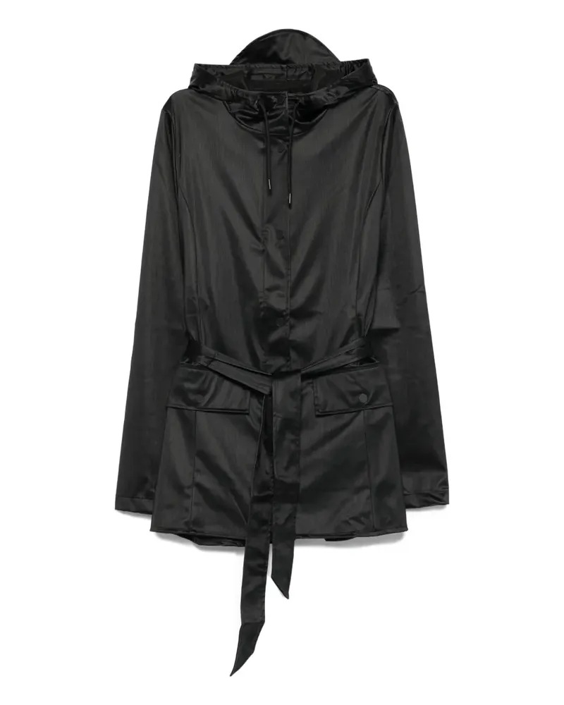 RAINS Regenmantel mit Kapuze - Schwarz Schwarz