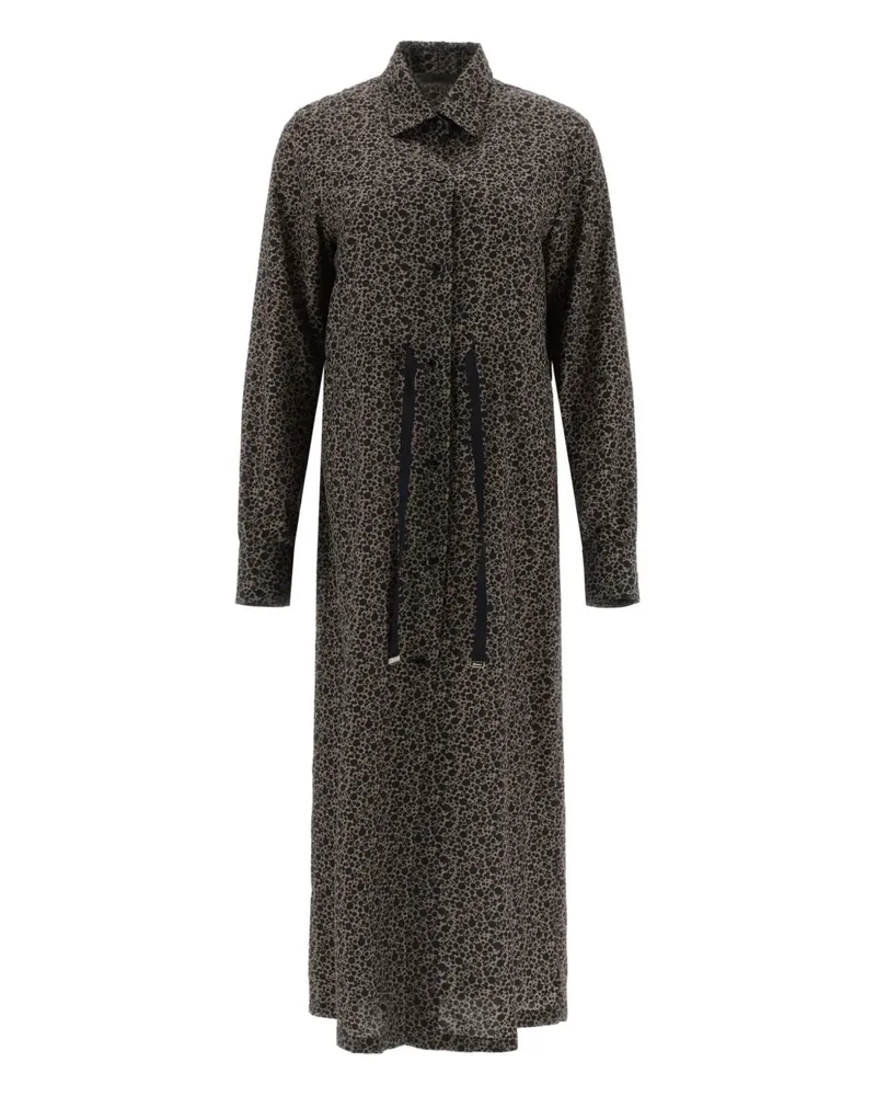 Herno Midikleid mit Gürtel - Schwarz Schwarz