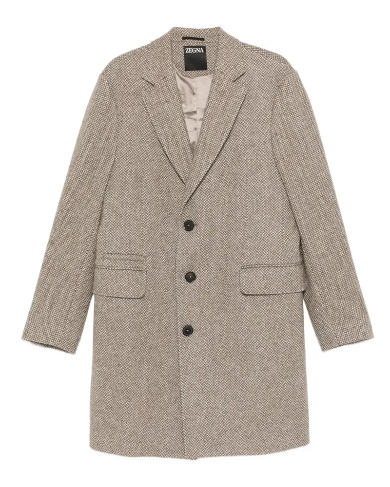 Ermenegildo Zegna simgle-breasted coat - Braun Braun