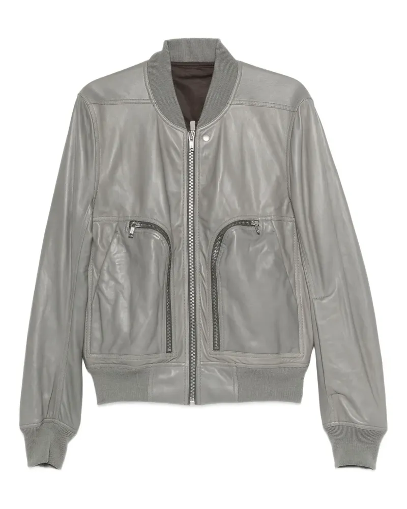 Rick Owens Bauhaus Flight leather jacket - Grau Grau