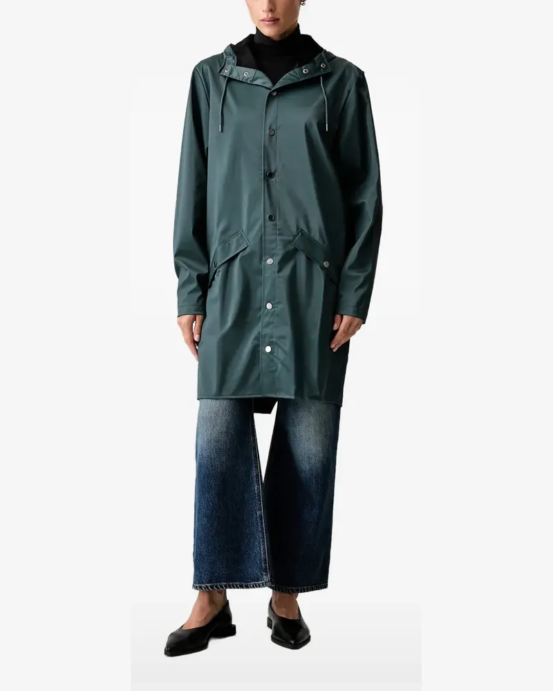 RAINS hooded press-stud parka - Grün Grün