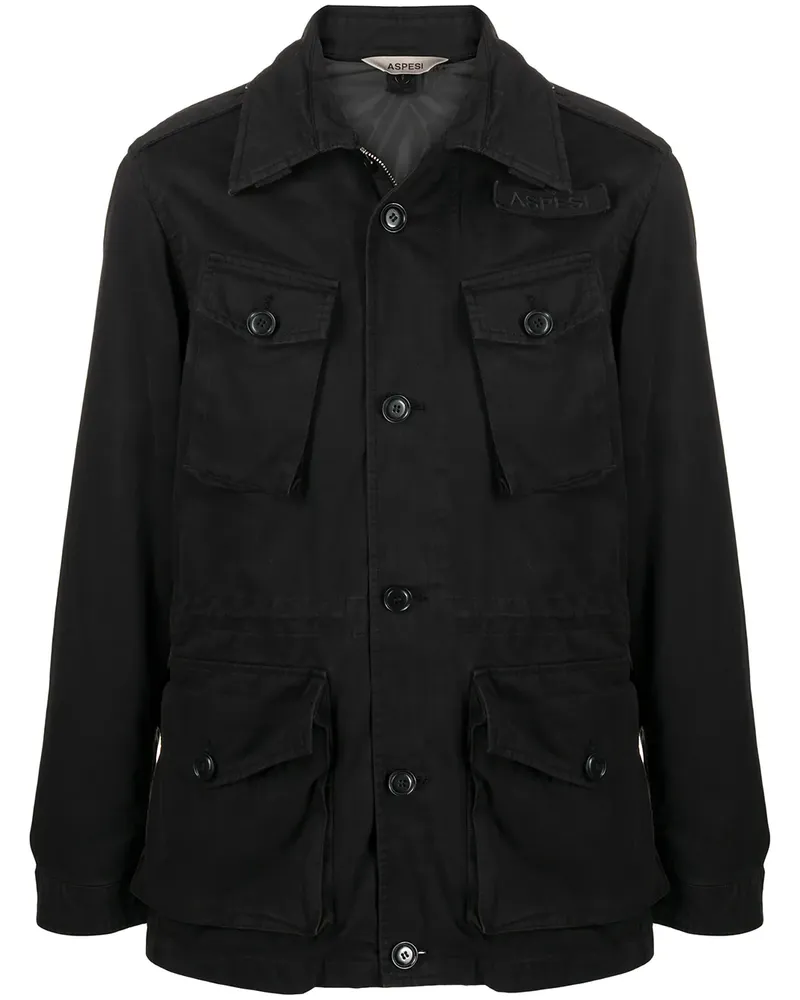 ASPESI Vancouver' Utility-Jacke - Schwarz Schwarz