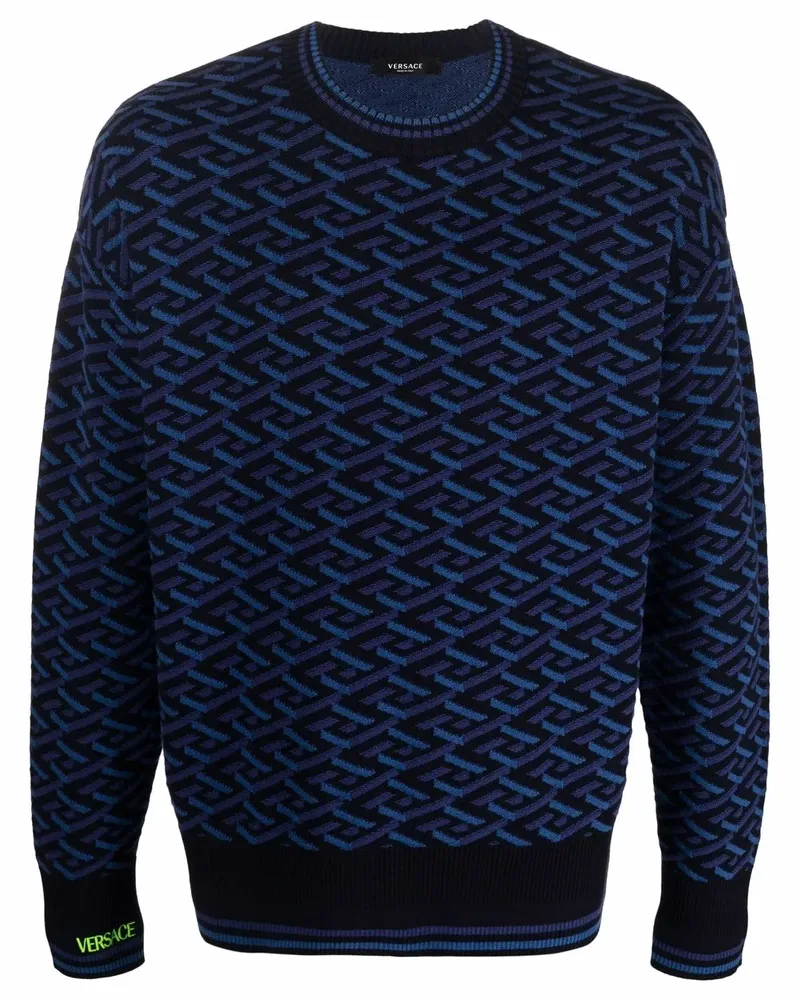 Versace La Greca Pullover - Blau Blau