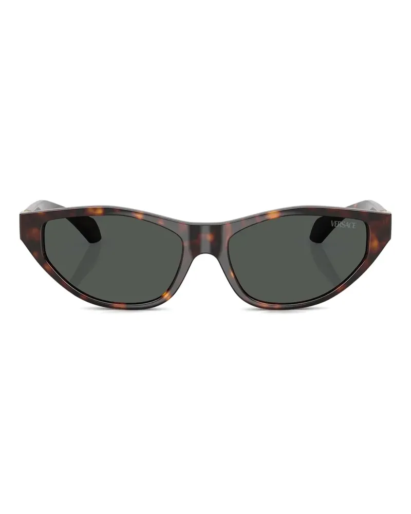 Versace Cat-Eye-Sonnenbrille mit Medusa-Motiv - Braun Braun