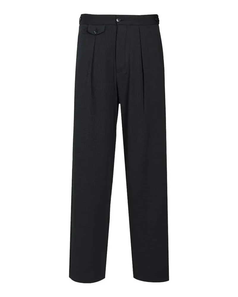 Emporio Armani textured trousers - Blau Blau