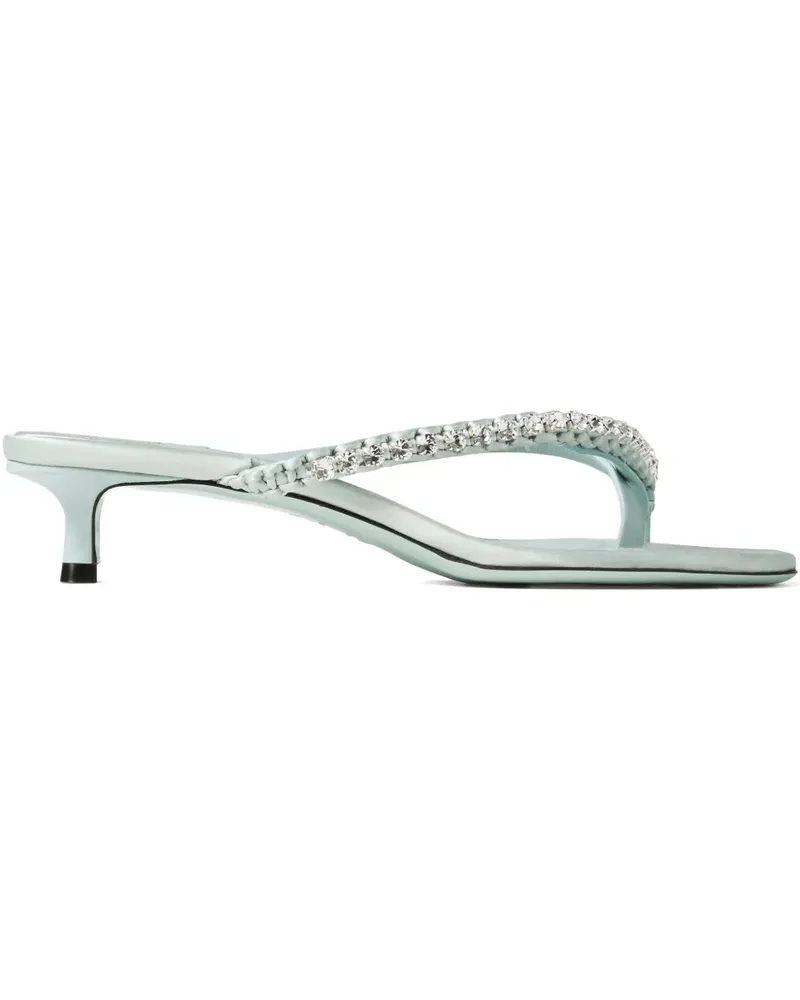 Jimmy Choo Pantoletten mit Kristallen 35mm - Grün Grün