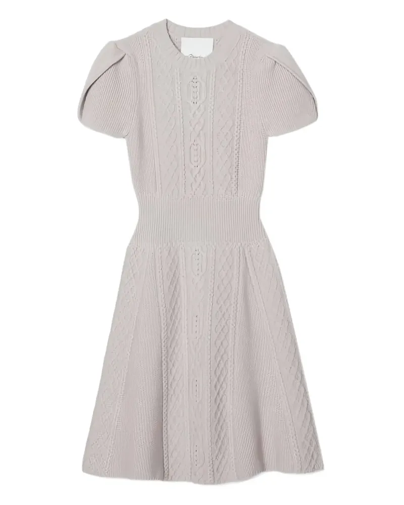 3.1 phillip lim Minikleid mit Zopfmuster - Grau Grau