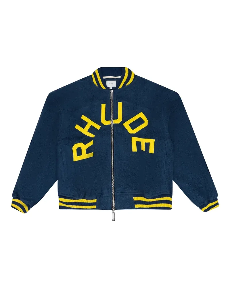 RHUDE Oversized-Jacke mit Logo - Blau Blau