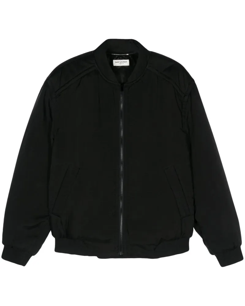 Saint Laurent Gefütterte Teddy Bomberjacke - Schwarz Schwarz