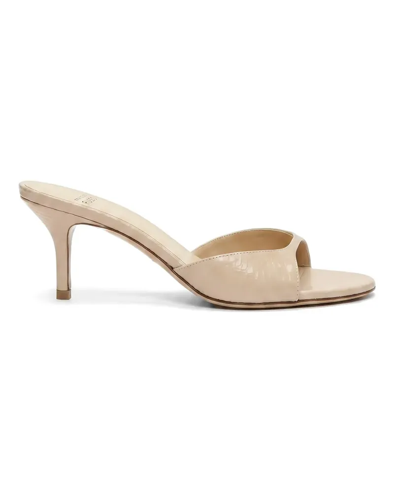 Francesco Russo snakeskin-effect glossy sandals - Nude Nude