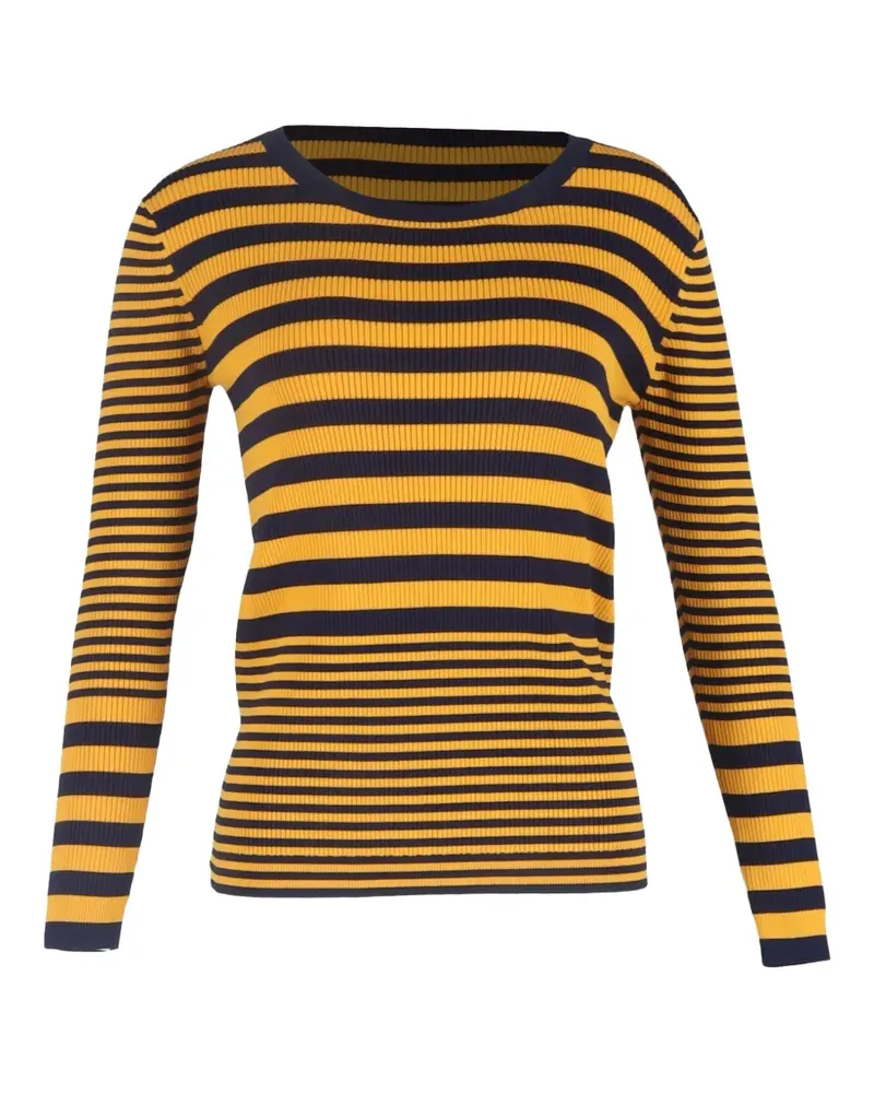 Michael Kors striped-pattern crew-neck sweater - Gelb Gelb