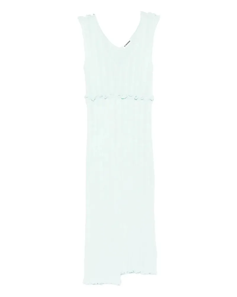 Jil Sander Asymmetrisches Midikleid - Blau Blau