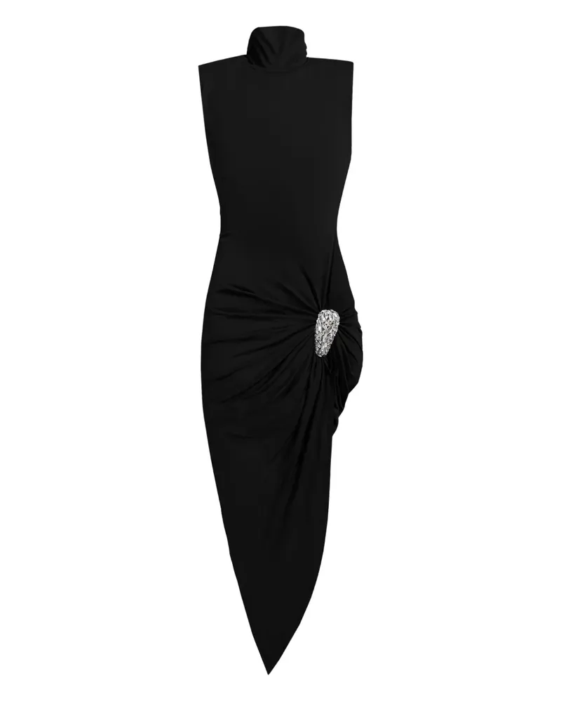 Area Kristallverziertes Maxikleid - Schwarz Schwarz