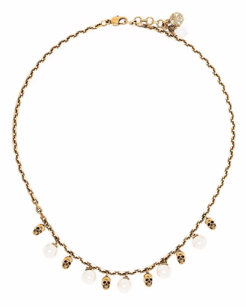 Alexander McQueen Halskette mit Perlenverzierung - Gold Gold