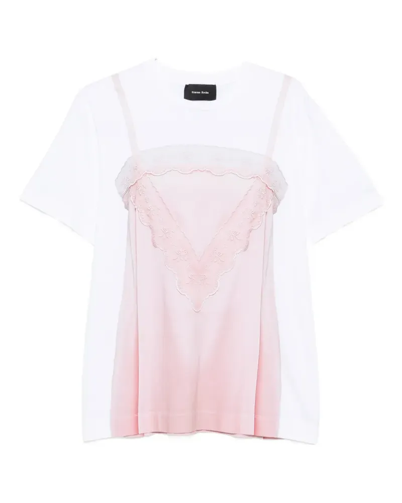 Simone Rocha trompe oeil print T-shirt - Weiß Weiß