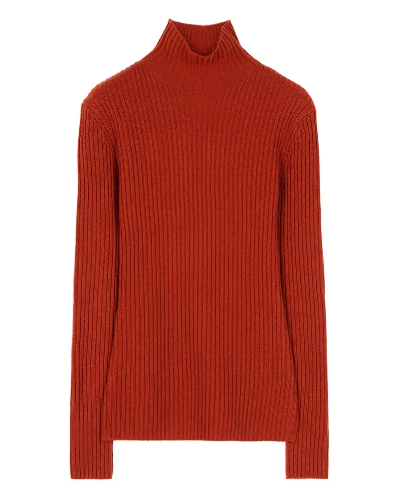Ports 1961 Gerippter Rollkragenpullover - Rot Rot