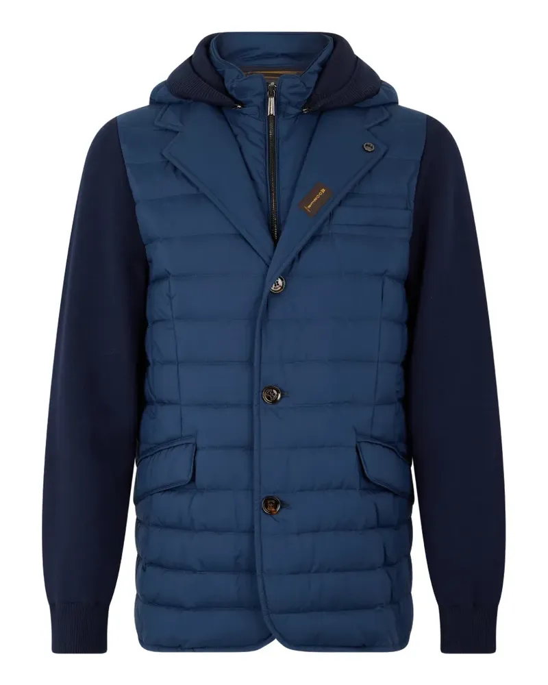 MOORER padded hooded jacket - Blau Blau