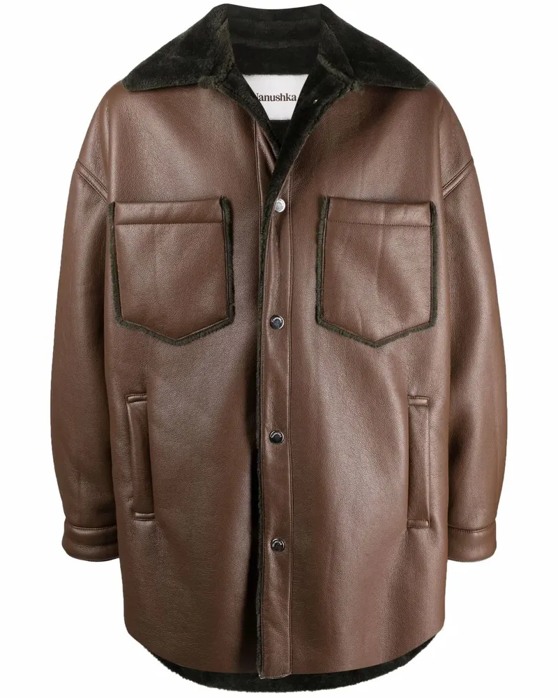 Nanushka Klassische Hemdjacke - Braun Braun