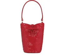 Mini Le Roseau Beuteltasche mit Pailletten - Rot