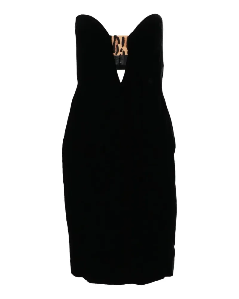 Tom Ford leopard-detail mini dress - Schwarz Schwarz