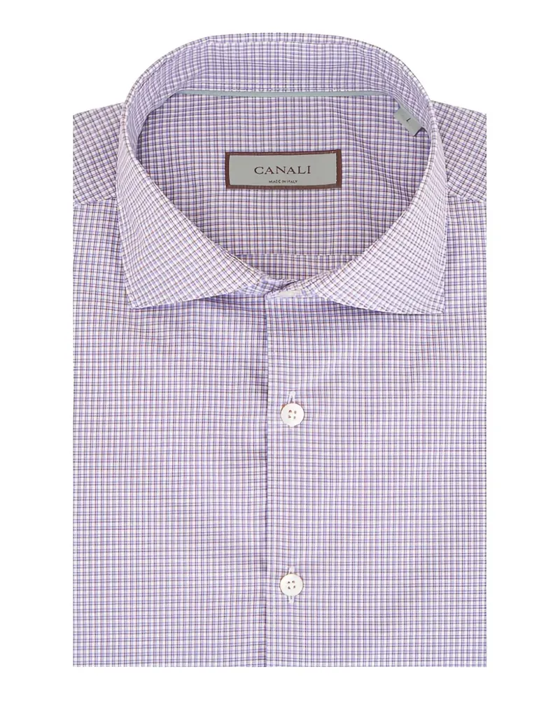 Canali checkered woven shirt - Violett Violett