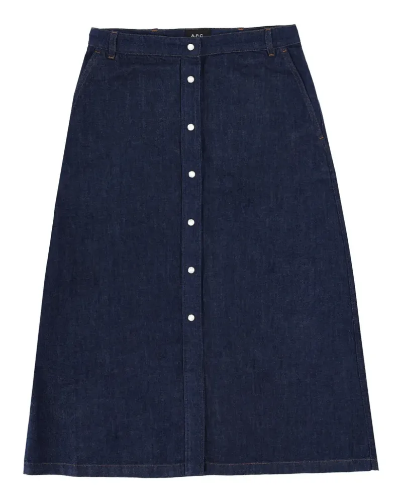 A.P.C. denim midi skirt - Blau Blau