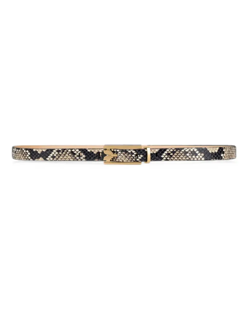 Victoria Beckham Dorian Gürtel mit Schlangenprint - Braun Braun