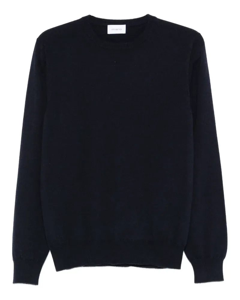 Malo Kaschmirpullover mit rundem Ausschnitt - Blau Blau